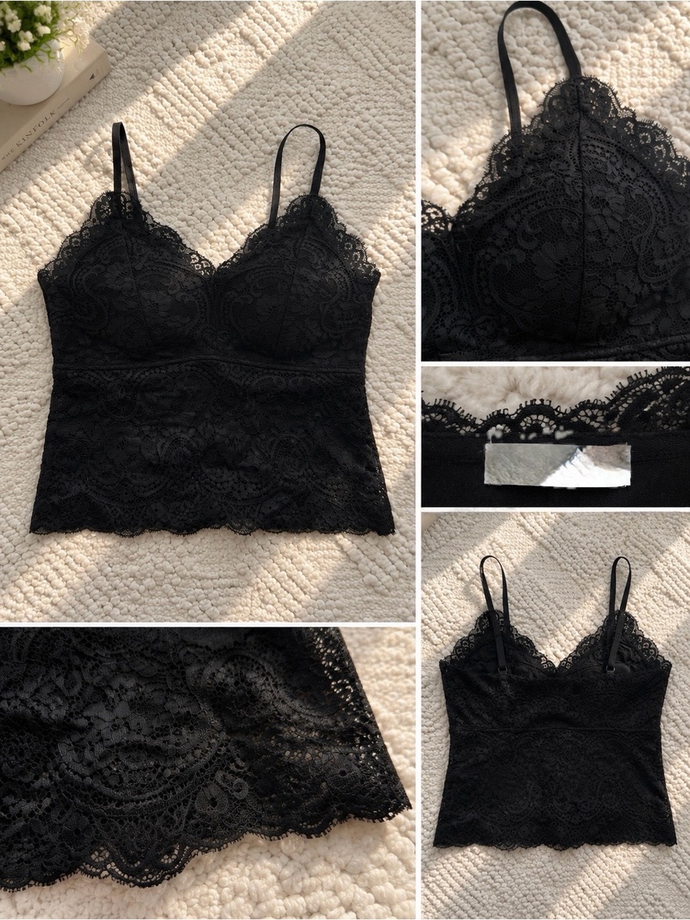 Black Lace Camisole Bralette Top - Women Intimates & Sleepwear